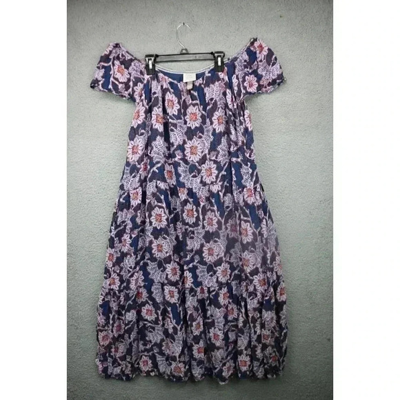 Knox Rose Women's Flutter Sleeve Midi Dress-XXL-Tiered-Pockets - Picture 1 of 8